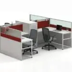 Oxford Office Table: Spacious workstation with 2 Drawer units - Image 4