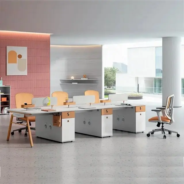 DesignSpace Office Table: Spacious workstation with 2 Drawer units - Image 2