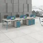 Shigoto Office Table: Spacious workstation with 2 Drawer units - Image 7