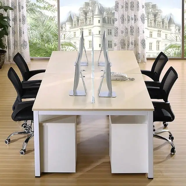 Kinmu Office Table: Spacious workstation with 2 Drawer units - Image 5