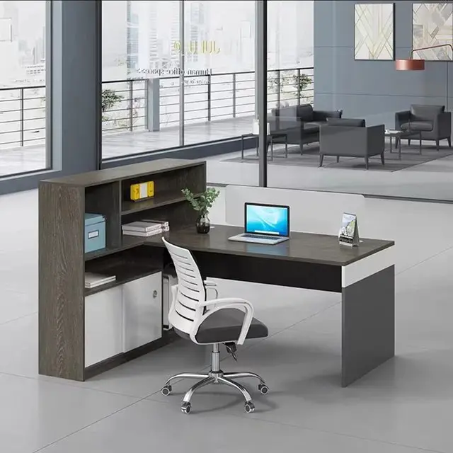 Eros Office Table: Spacious workstation with storage cabinet - Image 2