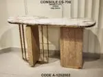 Casablanca Modern Gold-Finish Console Table - Sleek and Stylish - Image 4