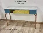 Luxury french classic style Living room console table Marble Metal base entry table