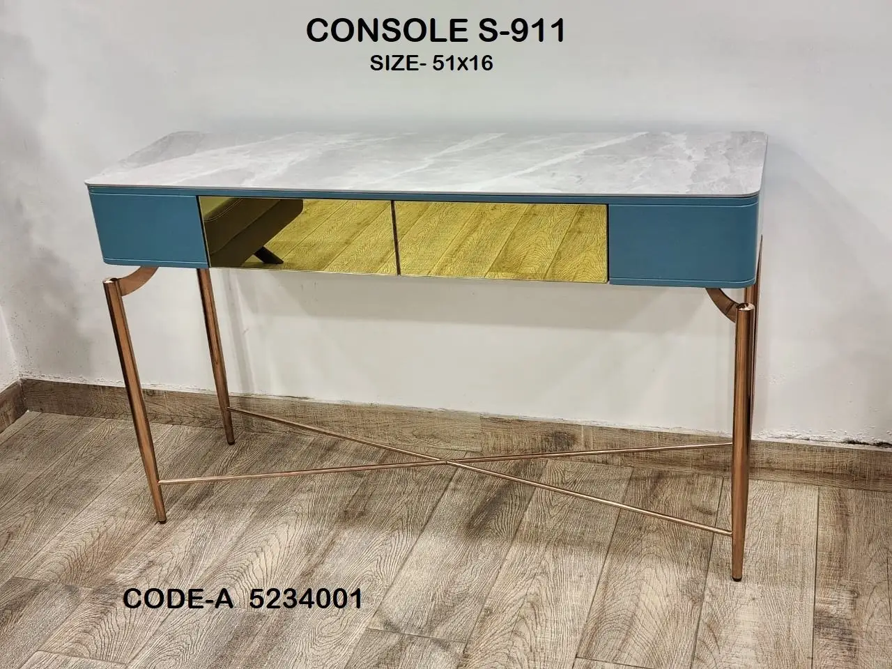 1000055780.jpg Luxury french classic style Living room console table Marble Metal base entry table - Image 1