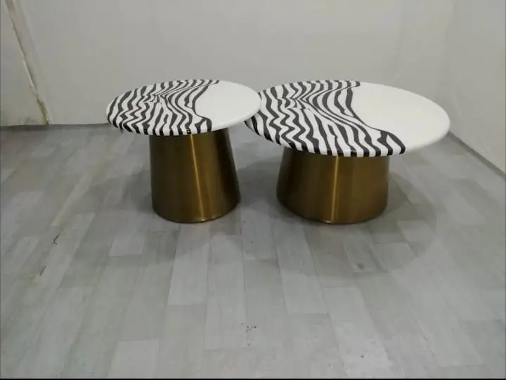 Alex Modern Design Round shape marble top luxury Coffee Table - Image 5