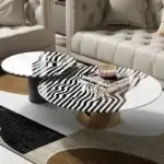 Alex Modern Design Round shape marble top luxury Coffee Table - Image 7