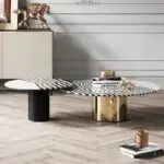 Alex Modern Design Round shape marble top luxury Coffee Table