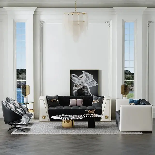 Alex Modern Design Round shape marble top luxury Coffee Table - Image 4