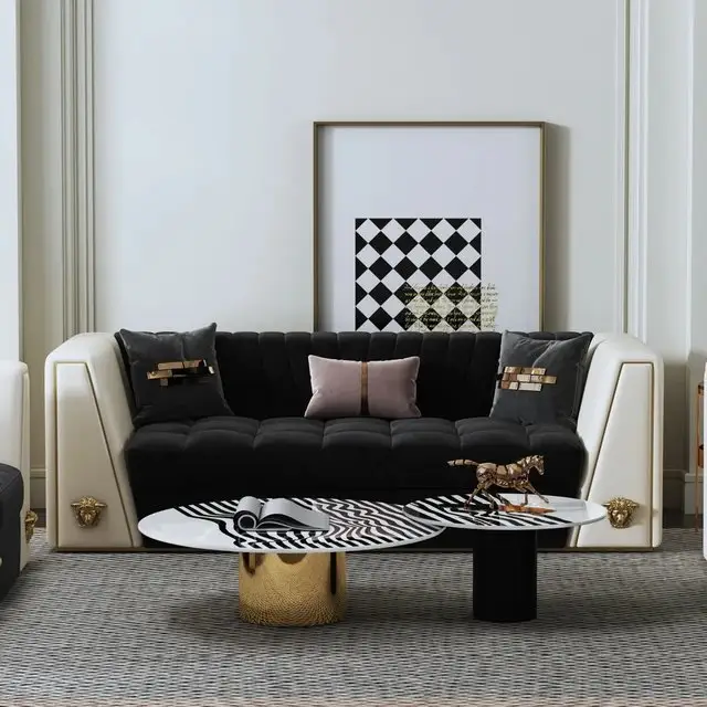 Alex Modern Design Round shape marble top luxury Coffee Table - Image 6