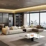 Dark Oxygen L shape Sectional Sofa