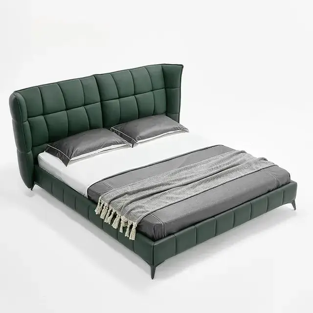 Alexa Grem Contemporary Minimalist style leatherette Upholstered King Size Bed - Image 6