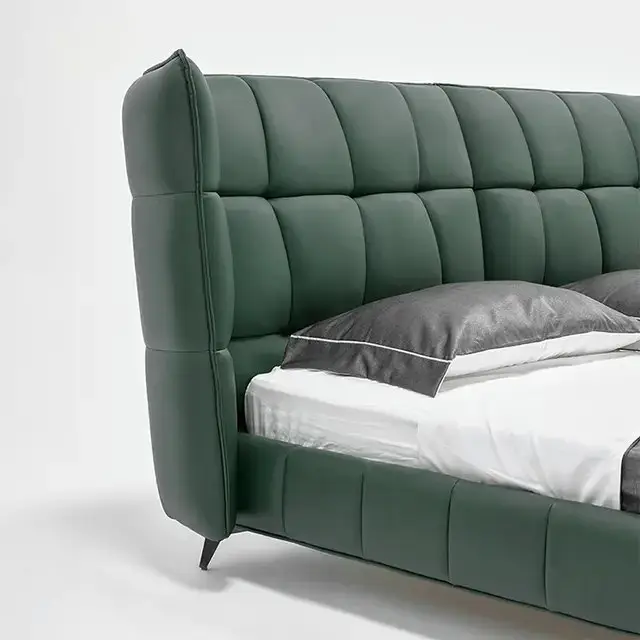 Alexa Grem Contemporary Minimalist style leatherette Upholstered King Size Bed - Image 2