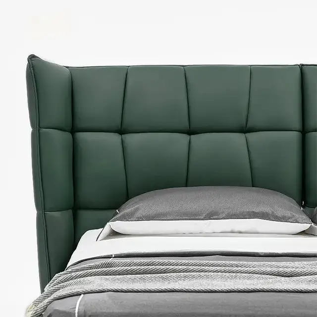Alexa Grem Contemporary Minimalist style leatherette Upholstered King Size Bed - Image 4