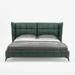 Alexa Grem Contemporary Minimalist style leatherette Upholstered King Size Bed - Image 3