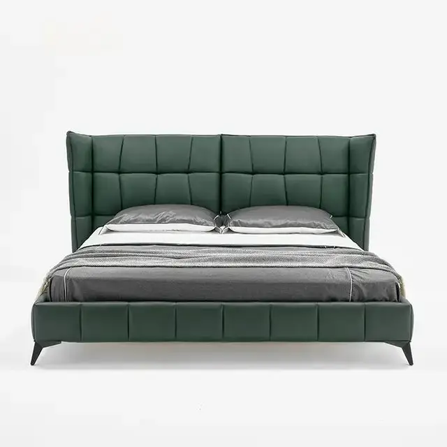 Alexa Grem Contemporary Minimalist style leatherette Upholstered King Size Bed - Image 3