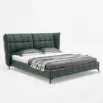 Alexa Grem Contemporary Minimalist style leatherette Upholstered King Size Bed