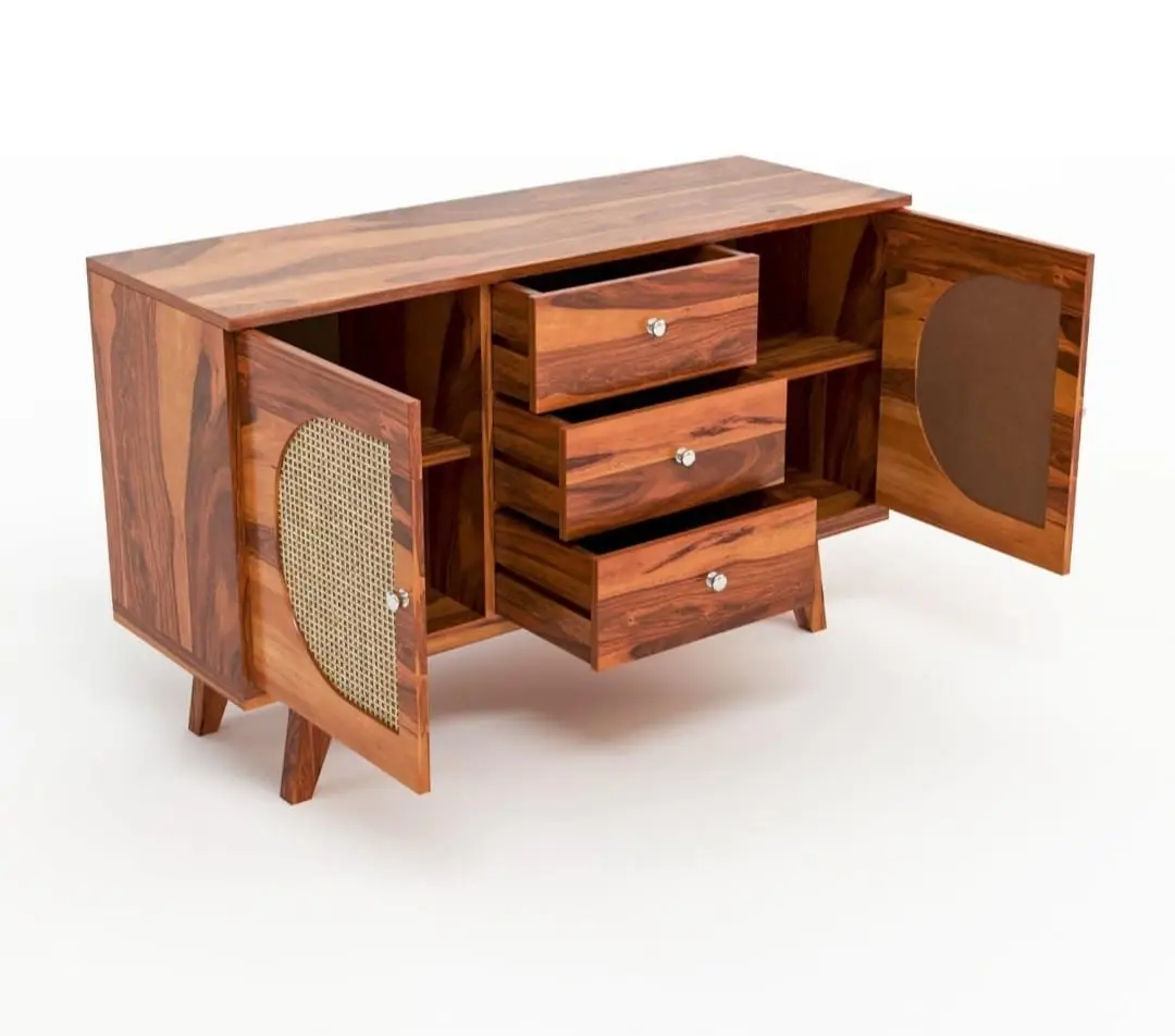 RattanShees Contemporary Bar and Cabinet Unit - Image 3