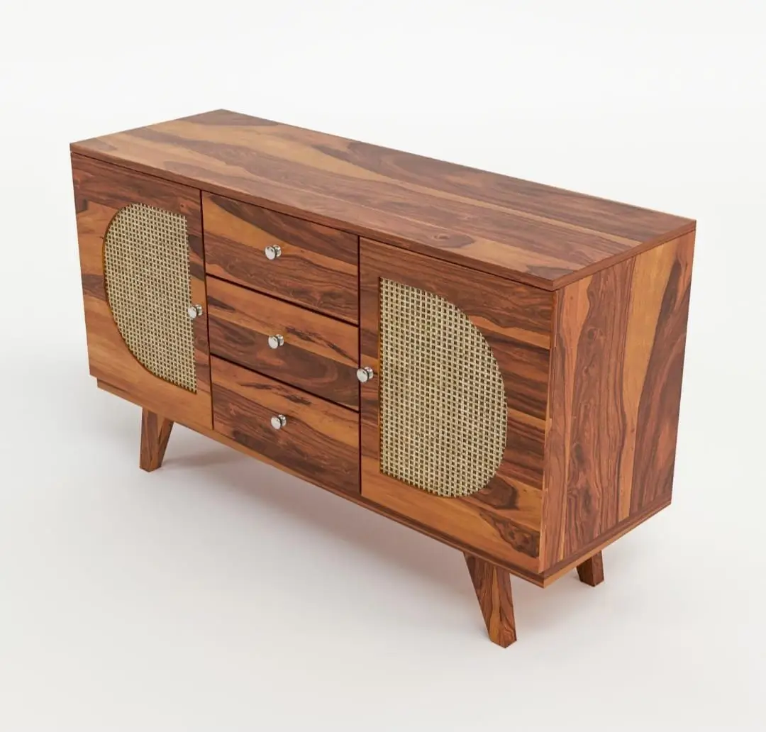 RattanShees Contemporary Bar and Cabinet Unit - Image 4