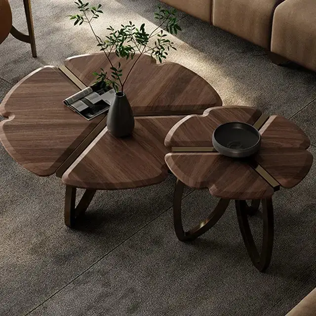 1000101835.jpg Cresenthem- Discover the Elegance: Flower Shaped Nesting Coffee Table Set - Image 1