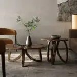 Cresenthem- Discover the Elegance: Flower Shaped Nesting Coffee Table Set - Image 3
