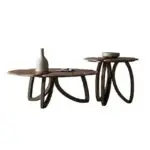 Cresenthem- Discover the Elegance: Flower Shaped Nesting Coffee Table Set - Image 2