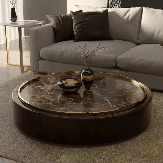 1000101843.jpg Abbott Sheesham wood and Faux Marble Coffee Table - Image 1