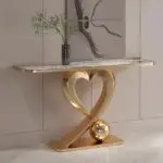 Fresca Stunning Stainless Steel Console Table with Heart-Shaped Base - Image 5