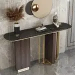 Casablanca Modern Gold-Finish Console Table - Sleek and Stylish