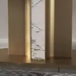 Sodexo Console Table Modern Maximalist Design Gold Finish Marble Top Console Table - Image 2