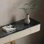 Beige and Gold Marble Console Table with French Designer Look - Image 6