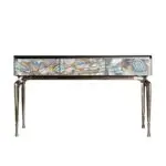 Luxury french classic style Living room console table Marble Metal base entry table - Image 5