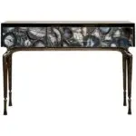 Luxury french classic style Living room console table Marble Metal base entry table - Image 6