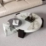Lawrence Oak wood Nordic style coffee table - Image 8