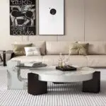 Lawrence Oak wood Nordic style coffee table