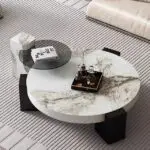 Lawrence Oak wood Nordic style coffee table - Image 3