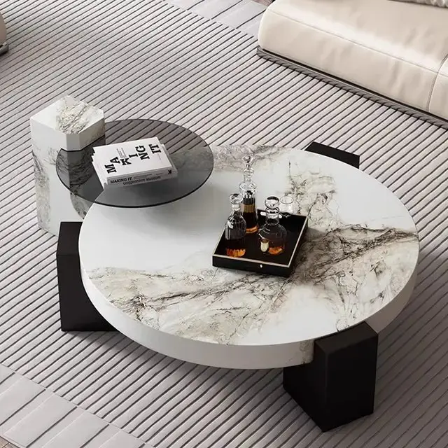 Lawrence Oak wood Nordic style coffee table - Image 3