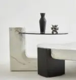 Lawrence Oak wood Nordic style coffee table - Image 4