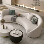 Lobby Hotel Curve Scandinavian Sofa Curved Minimalistic Couch - Image 2