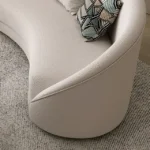 Lobby Hotel Curve Scandinavian Sofa Curved Minimalistic Couch - Image 4