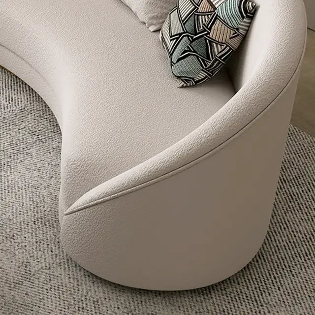 Lobby Hotel Curve Scandinavian Sofa Curved Minimalistic Couch - Image 4