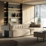 Royal Touch Oak wood 5 Seater Sofa - Image 4