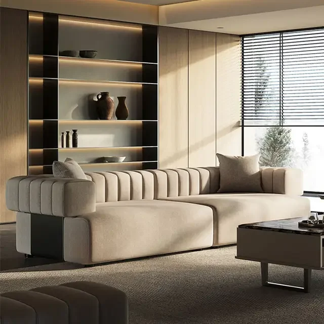 Royal Touch Oak wood 5 Seater Sofa - Image 4