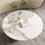 Milano Luxe Italian Marble Coffee Table Set – Modern Design with Stainless Steel Legs - Image 4