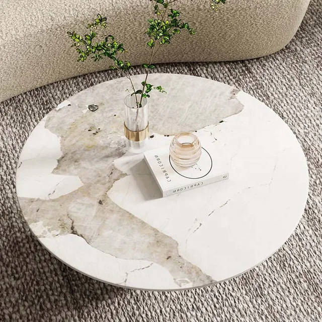 Milano Luxe Italian Marble Coffee Table Set – Modern Design with Stainless Steel Legs - Image 4