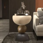 Aspire Modern Design Glass and Gold End Table - Image 4