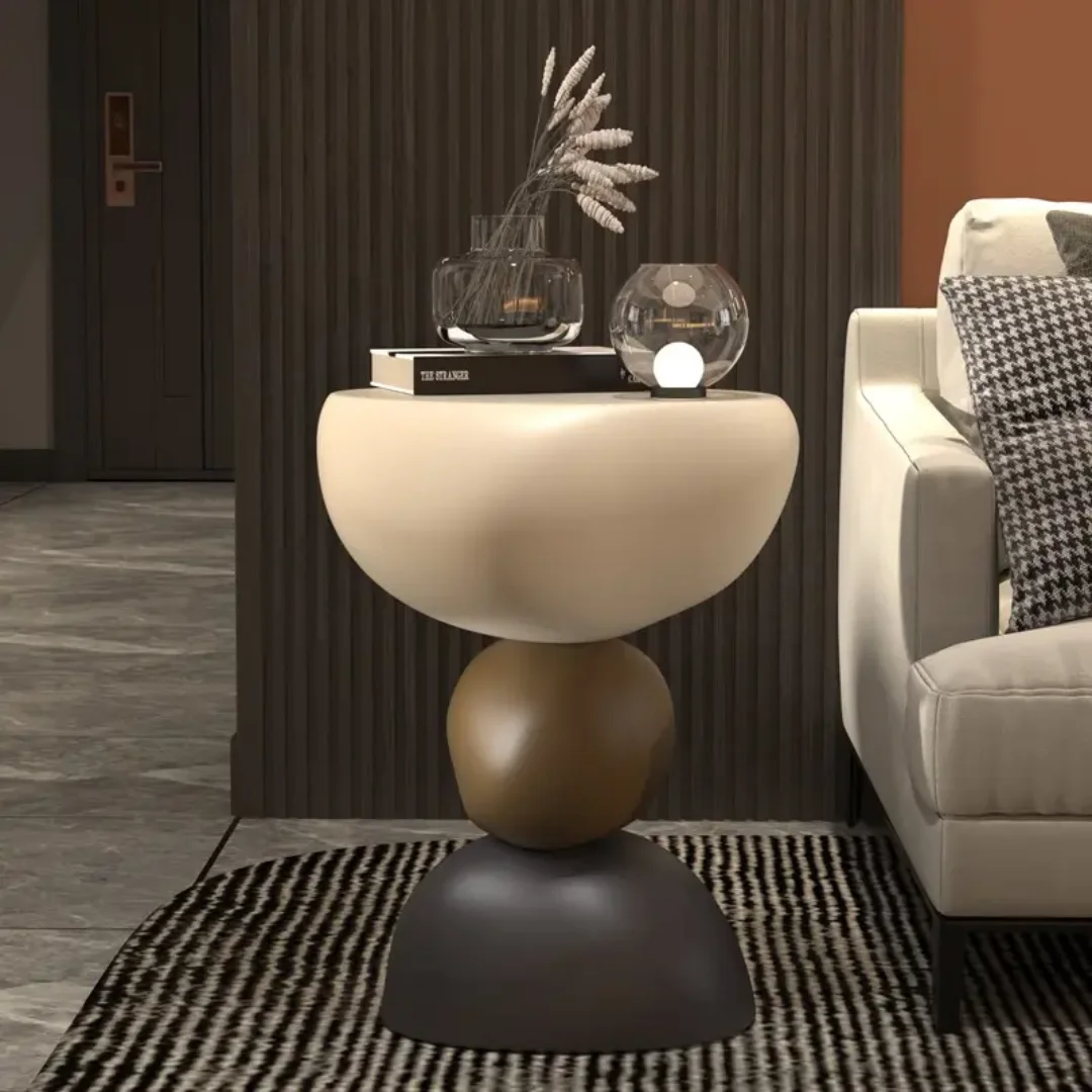 Aspire Modern Design Glass and Gold End Table - Image 4