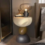 Aspire Modern Design Glass and Gold End Table - Image 5