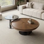 Malcolm Coffee Table in Mild Steel Black With Italian Veneere Top - Image 5