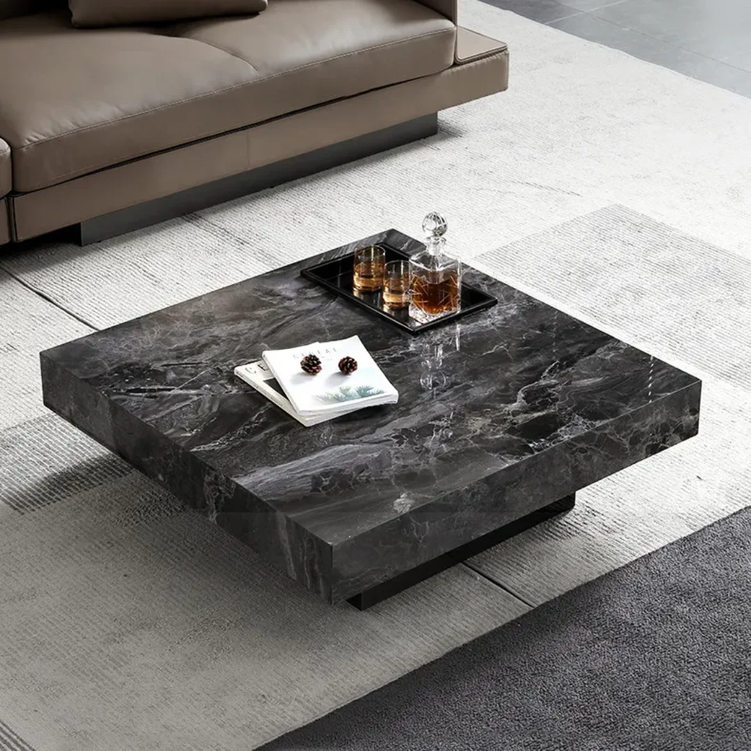 Nesting Coffee Table with Italian Veneer and Glass Top Side Table - Image 5