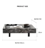 Nesting Coffee Table with Italian Veneer and Glass Top Side Table - Image 4